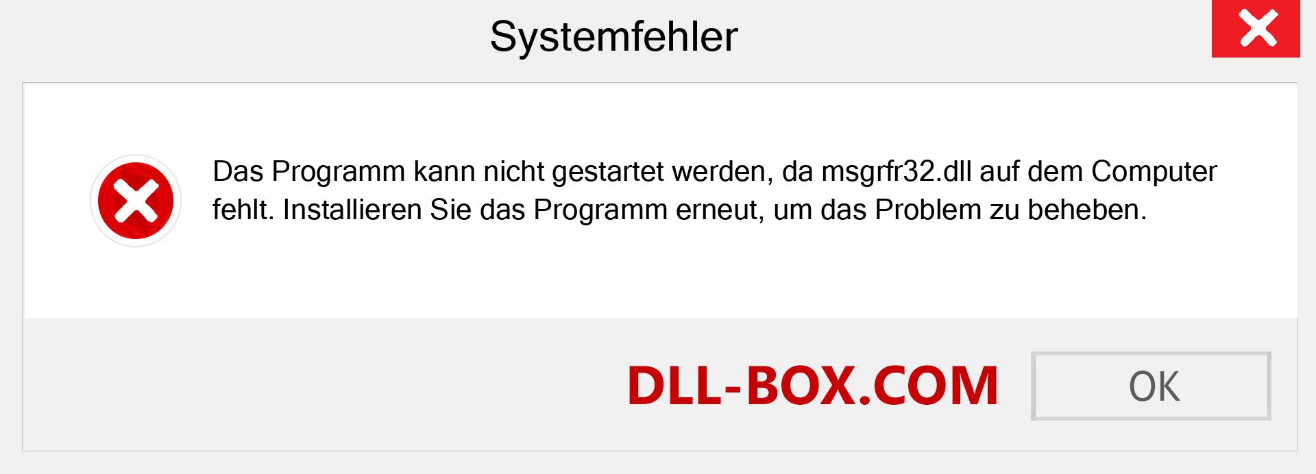 msgrfr32.dll-Datei fehlt?. Download für Windows 7, 8, 10 - Fix msgrfr32 dll Missing Error unter Windows, Fotos, Bildern